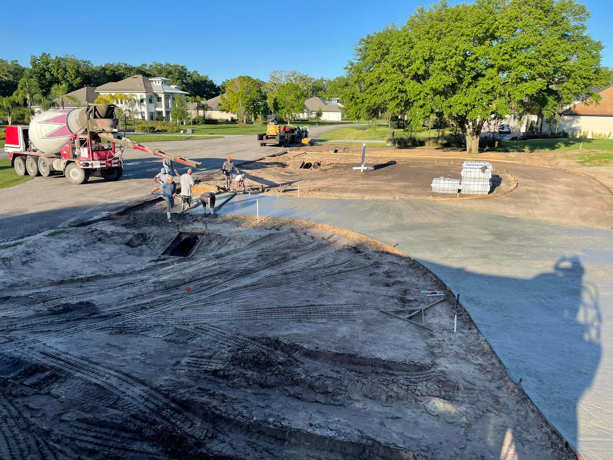 Original Pasco Ready Mix photograph at a residential driveway pour