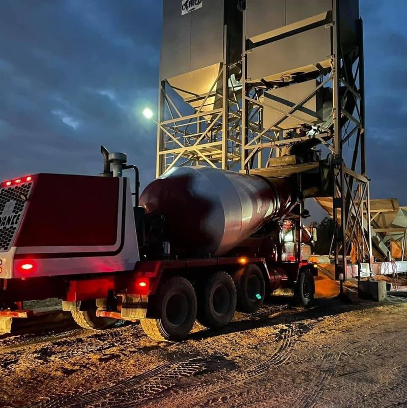 Original PRM photograph of a concrete mixer at the batch plant