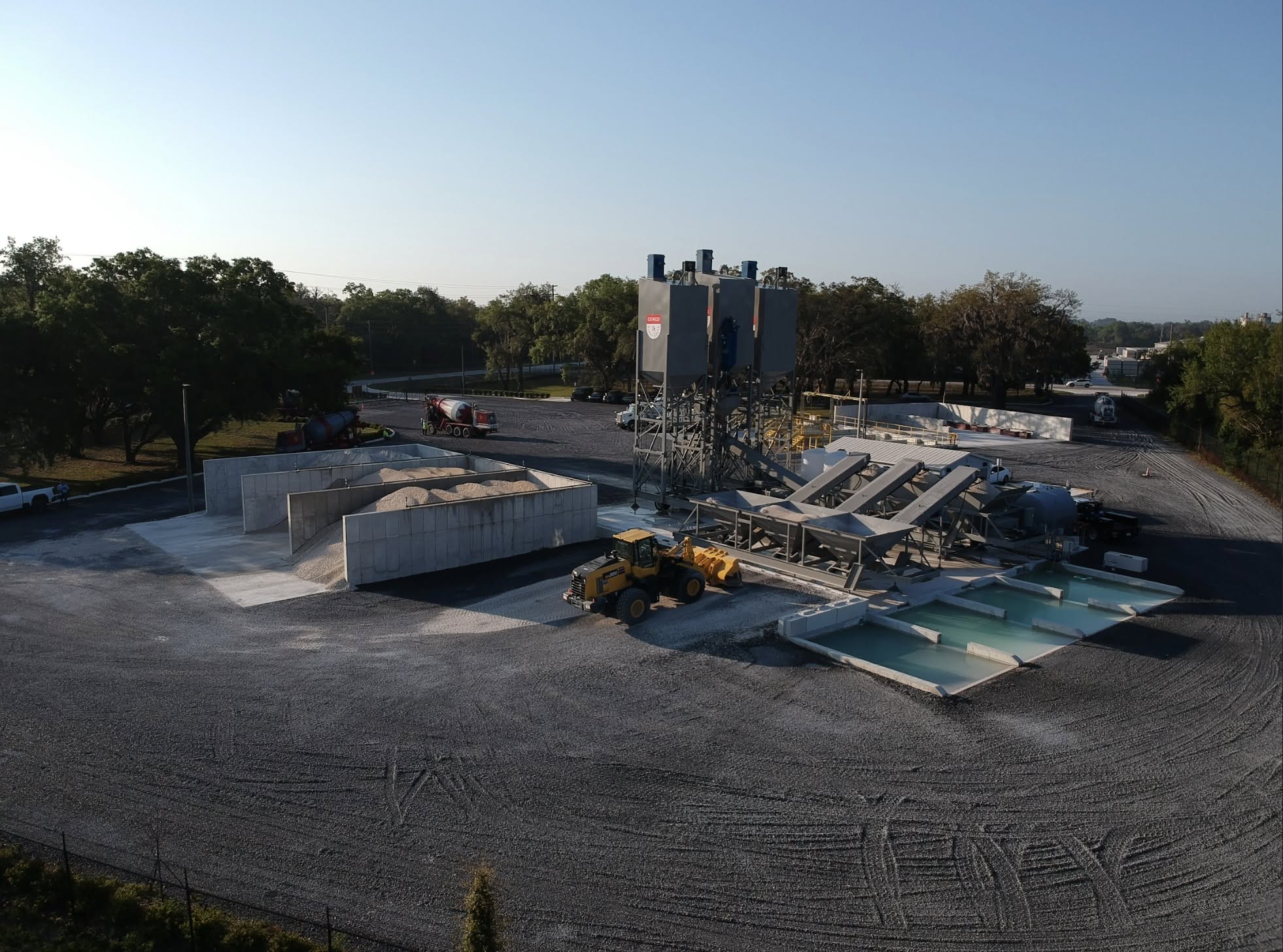 Aerial view of Spring Hill production facility and water basins